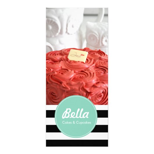 Klassieke rackkaart - Bakkerij Cafe Cupcake Winkel Reclamekaart (Voorkant)