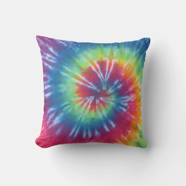 Klassieke Rainbow Swirl Tie Dye American MoJo Pill Kussen (Voorkant)