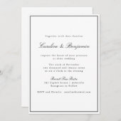 Klassieke rand script elegant bruiloft in één keer kaart (Voorkant / Achterkant)