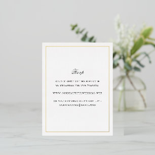 Klassieke rand tijdloze trouwfolie RSVP kaart