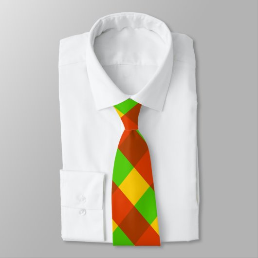 Klassieke Rasta Gingham Pattern Stropdas (Gebonden)