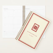 Klassieke rechthoek dubbel geluk Chinees huwelijk Planner (Display)