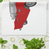 Klassieke Red 50's auto Theedoek (Gevouwen)