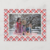 Klassieke Red Blue White Pset Pattern Holiday Briefkaart (Voorkant)