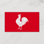 Klassieke Red Rooster Poultry Boerderij of Restaur Visitekaartje (Achterkant)