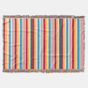 Klassieke Regenboog Kermis Retro Strepen Multi Kl Deken