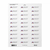 Klassieke regenboog | Retouradres Etiket (Full Sheet)