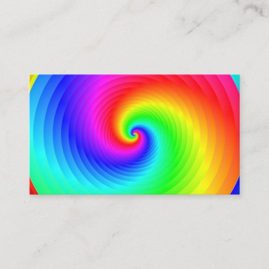 Klassieke regenboogspiraal  visitekaartje (Voorkant)