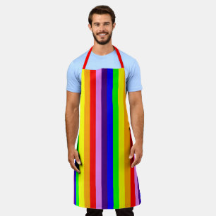 Klassieke regenboogstrips Verticaal kleurig vun Schort
