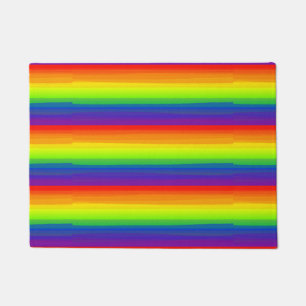 Klassieke regenboogvlag Kleuren markeerster Deurmat