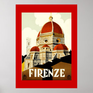 Klassieke Reis Firenze Italië Print