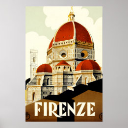 Klassieke Reis Firenze Italië Print