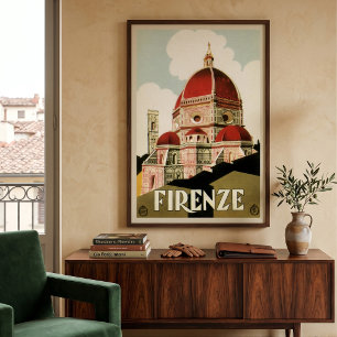 Klassieke Reis Florence Firenze Italië Kerk Duomo Poster