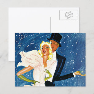 Klassieke reis, liefdesromantiek Winter in Monte C Briefkaart