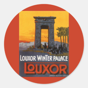 Klassieke reis, Louxor Winter Palace, Egypte Afrik Ronde Sticker