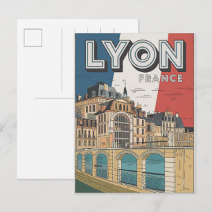 Klassieke reis LYON stad frans Rhône Alpes cadeaus Briefkaart