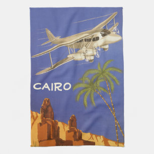 Klassieke reis naar Caïro, Egypte, tweedekker vlie Theedoek