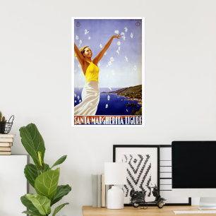 Klassieke Reis, Santa Margherita Ligure, Italië Poster