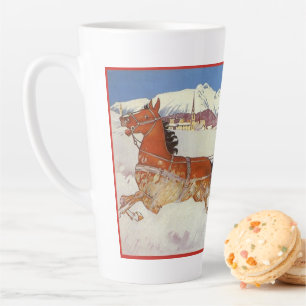 Klassieke Reis, Winter in Engadin Zwitserland Latte Mok