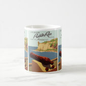 Klassieke reisposter kunst, Ontdek Puerto Rico! Koffiemok (Center)