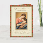 Klassieke religieuze Maagd Maria Jezus Schrift Feestdagen Kaart (Voorkant)