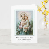 Klassieke religieuze St. Jozef Jezus Vaderdag  Kaart (Gele Bloem)