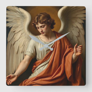 Klassieke Renaissance Engel Wandklok Vierkante Klok