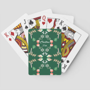 Klassieke rendierkaarten voor de kerstman pokerkaarten