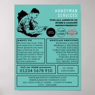 Klassieke Repairman, Handyman Adverteren Poster