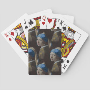 Klassieke Replica Gezichten van Meisje met een Par Pokerkaarten