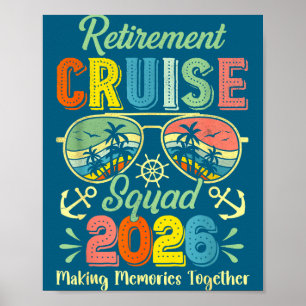 Klassieke Retire Cruise Squad 2026 Cruise Pensioen Poster