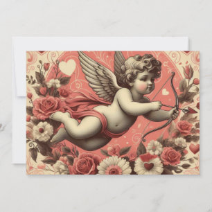 Klassieke/Retro Cupido Valentijnsdag Feestdagenkaart