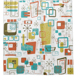 Klassieke retro douchegordijn