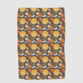 Klassieke Retro Floral Pattern Golfhanddoek (Voorkant)