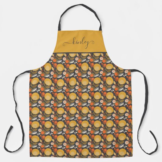 Klassieke Retro Floral Pattern Schort (Voorkant)