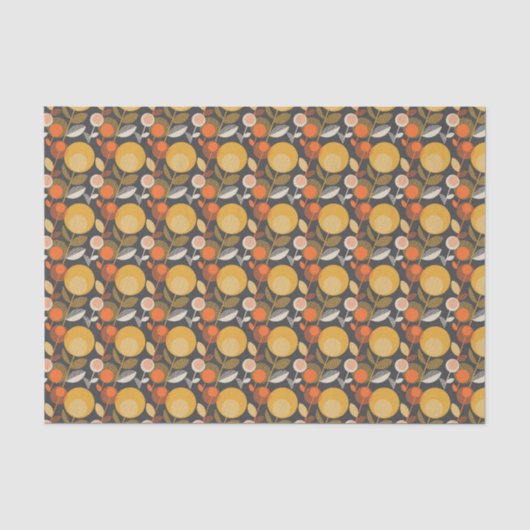 Klassieke Retro Floral Pattern Tissuepapier (Voorkant)