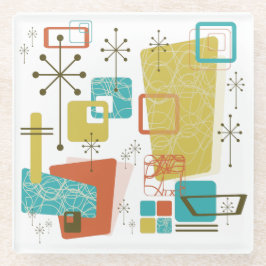 Klassieke retro glazen onderzetter