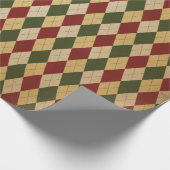 Klassieke Retro Kerst Cadeaupapier (Hoek)