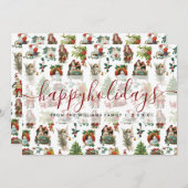 Klassieke Retro Kerst Prettige Feestdagen Feestdagenkaart (Voorkant / Achterkant)