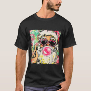 Klassieke Retro Kerstman Bubble Gum Nk Zonnebril K T-shirt