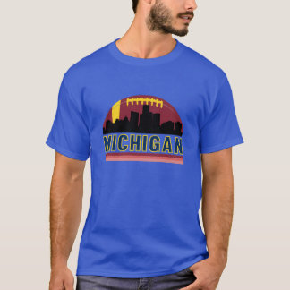 Klassieke Retro Michigan Skyline T-shirt