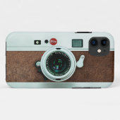 Klassieke Retro oude  bruine leren camera Case-Mate iPhone Case (Achterkant (horizontaal))