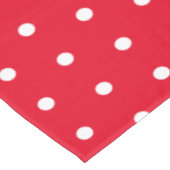 Klassieke Retro Polka Dots Rood en Wit Tafelkleed (Gekanteld)