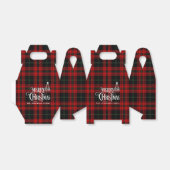 Klassieke Retro Rood & Groene Buffel Plaid Kerstmi Bedankdoosjes (Uitgevouwen)