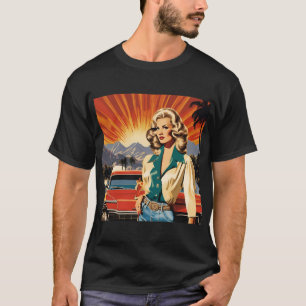 Klassieke retro stijl t-shirt