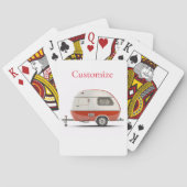 Klassieke Retro Teardrop Camper Thunder_Cove Pokerkaarten (Achterkant)
