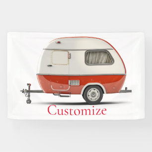 Klassieke Retro Teardrop Camper Thunder_Cove Spandoek