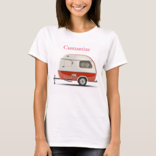 Klassieke Retro Teardrop Camper Thunder_Cove T-shirt