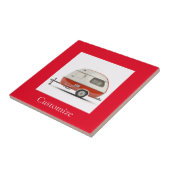 Klassieke Retro Teardrop Camper Thunder_Cove Tegeltje (Zijkant)