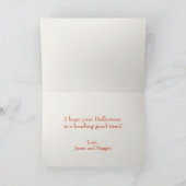 Klassieke Retro Trick or Treat aangepaste Hallowee Feestdagen Kaart (Binnen)